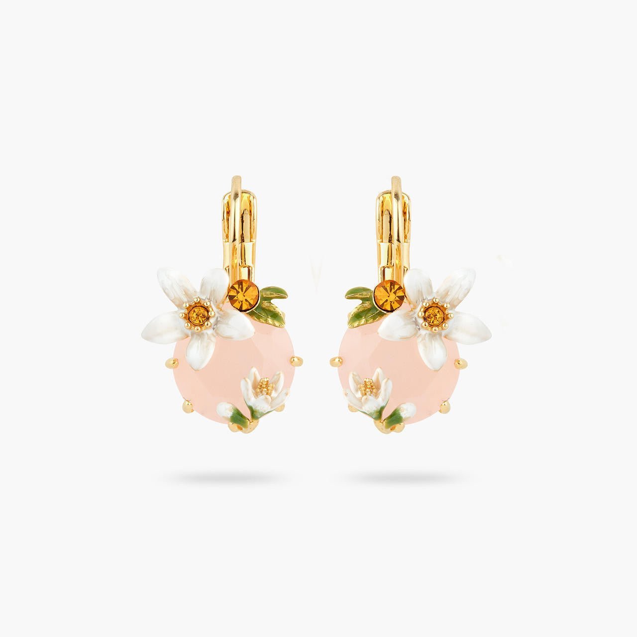 Orange Blossom And Honey Crystal Earrings | AQNC1031 - Les Nereides