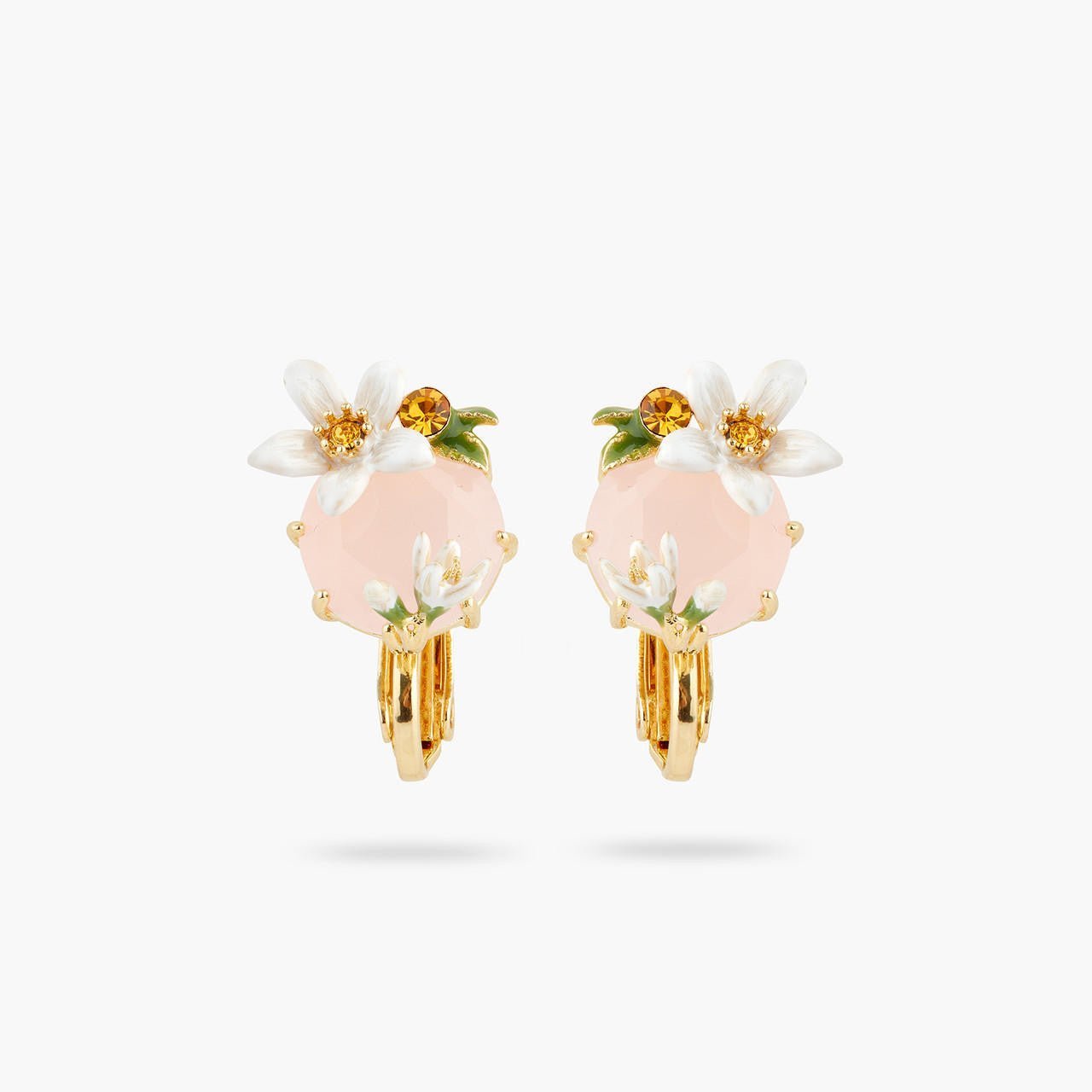 Orange Blossom And Honey Crystal Earrings | AQNC1031 - Les Nereides