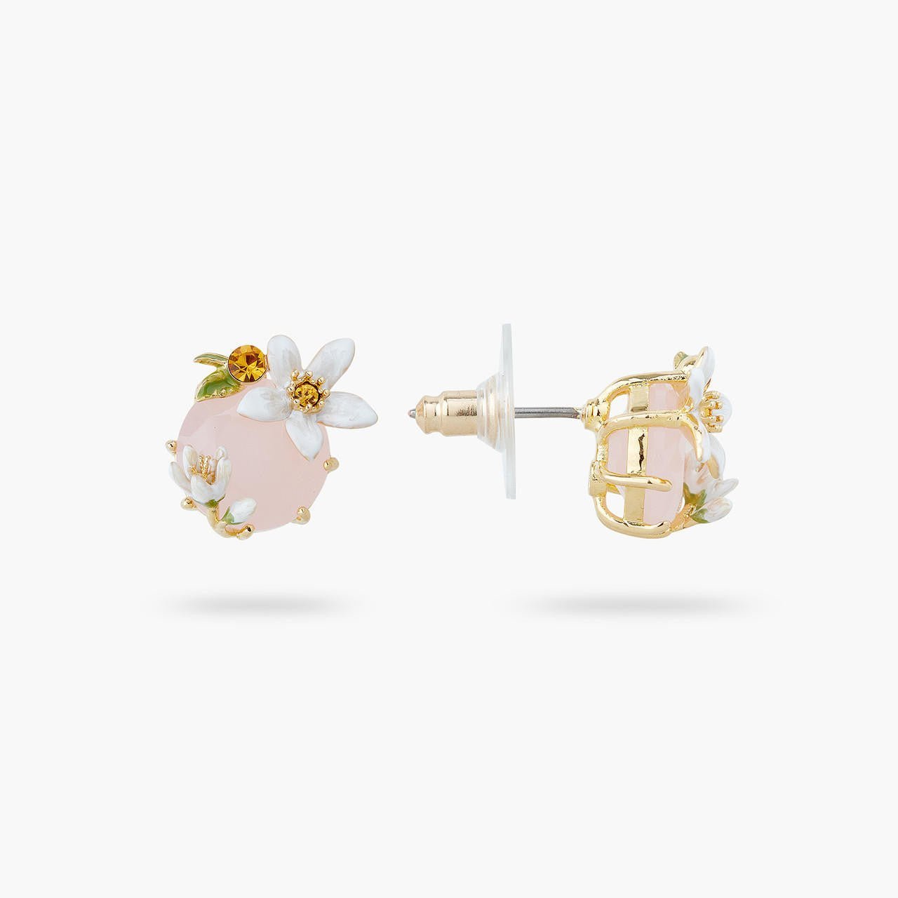 Orange Blossom And Honey Crystal Earrings | AQNC1031 - Les Nereides
