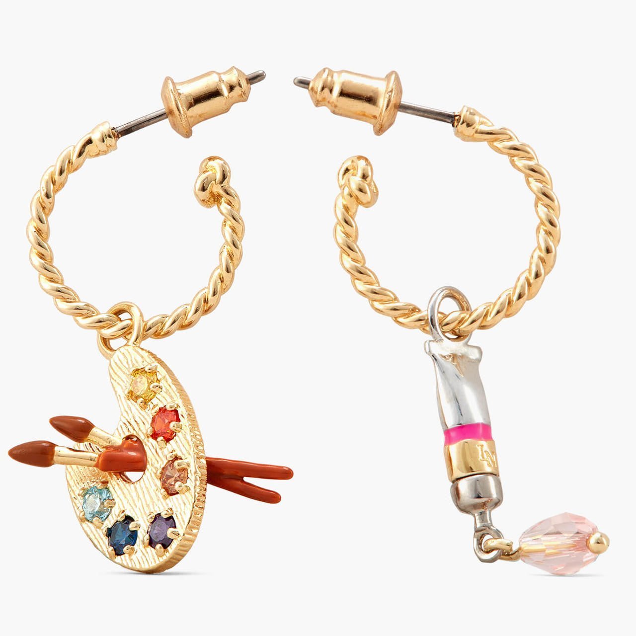 Paint Tube And Palette Hoop - Earrings | APIP1021 - Les Nereides