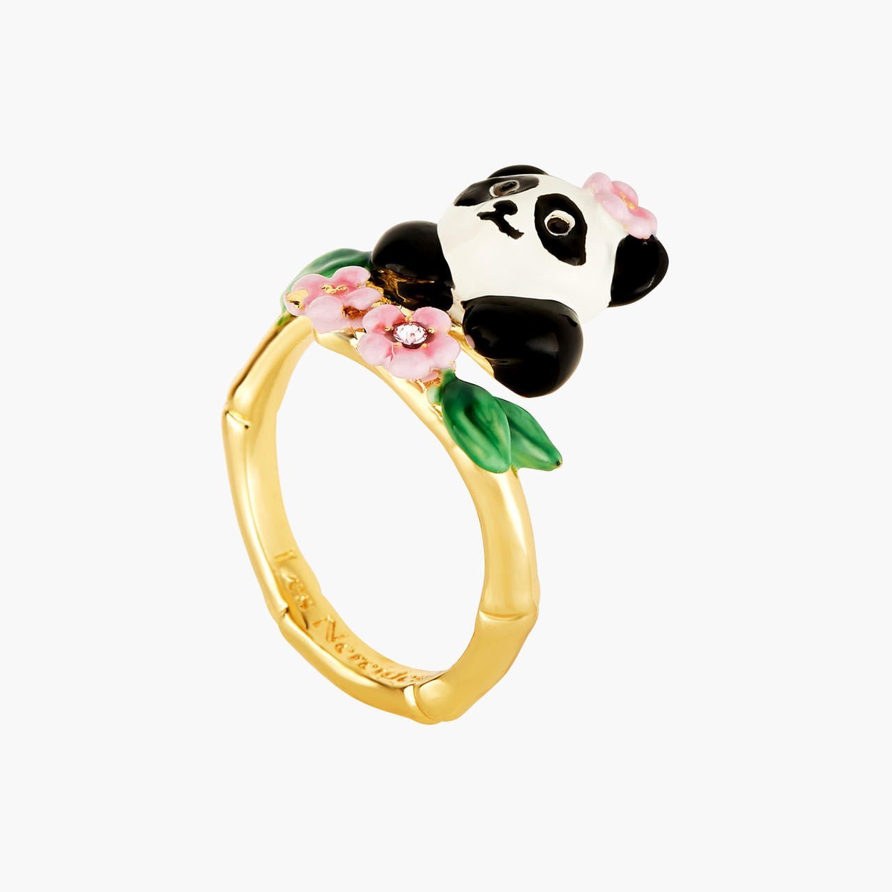 Panda And Flowers Adjustable Rings | ANFL6011 - Les Nereides