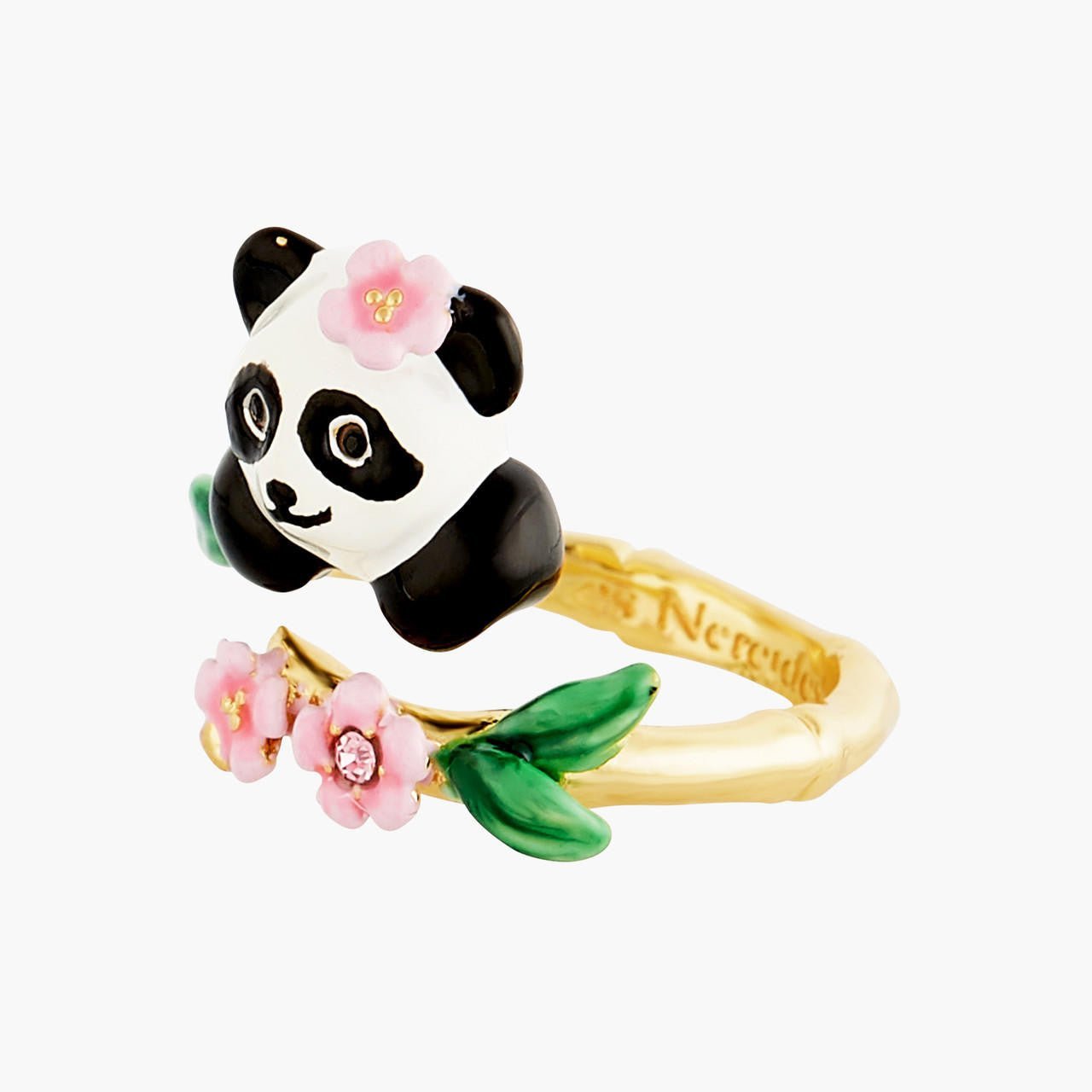Panda And Flowers Adjustable Rings | ANFL6011 - Les Nereides