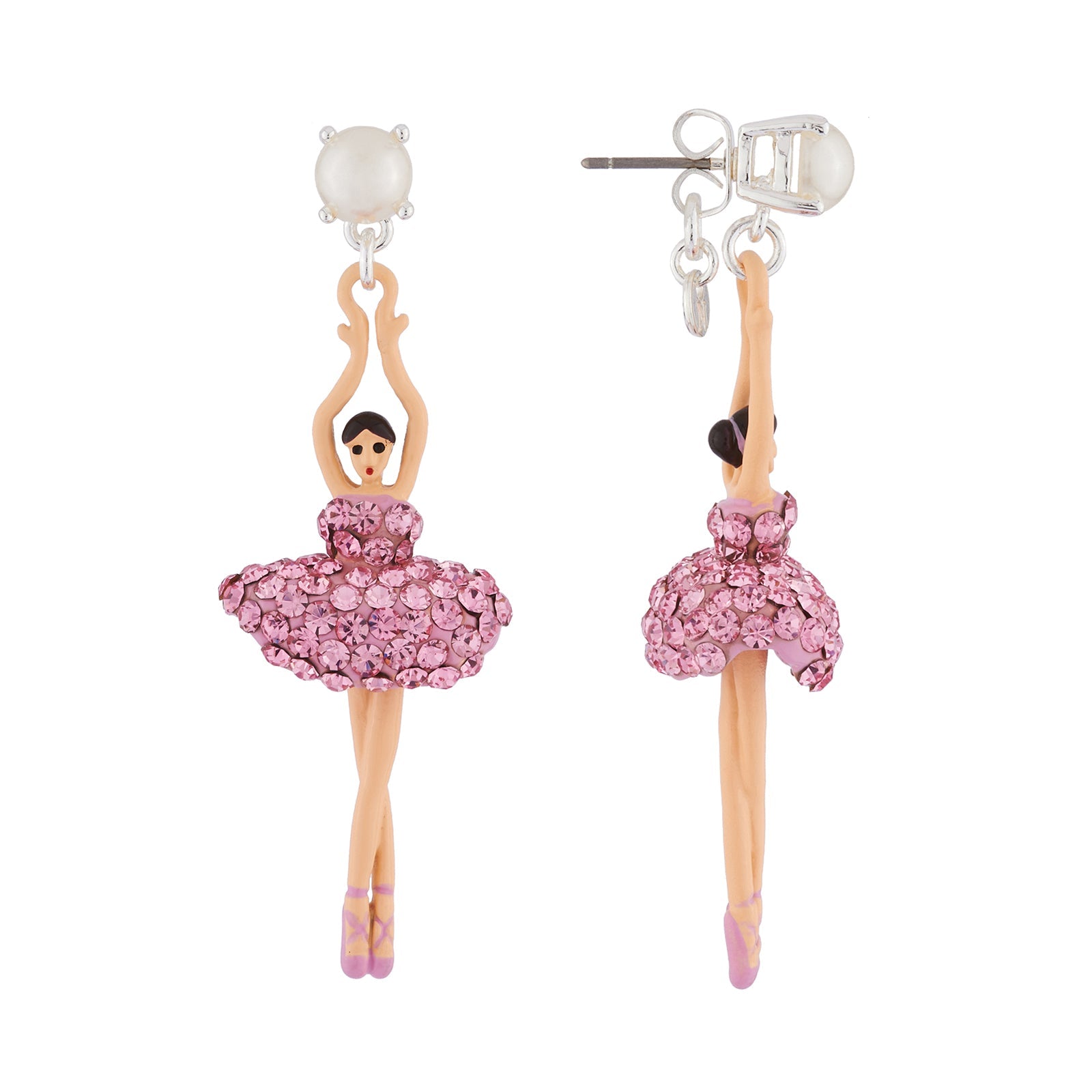 Pas de Deux Lux Light Rose Earrings | AJDDL1152 - Les Nereides