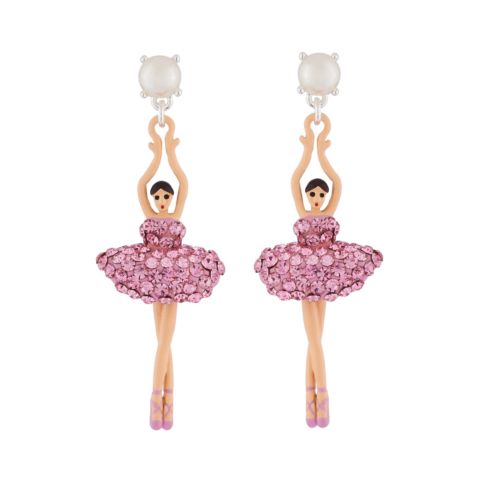 Pas de Deux Lux Light Rose Earrings | AJDDL1152 - Les Nereides