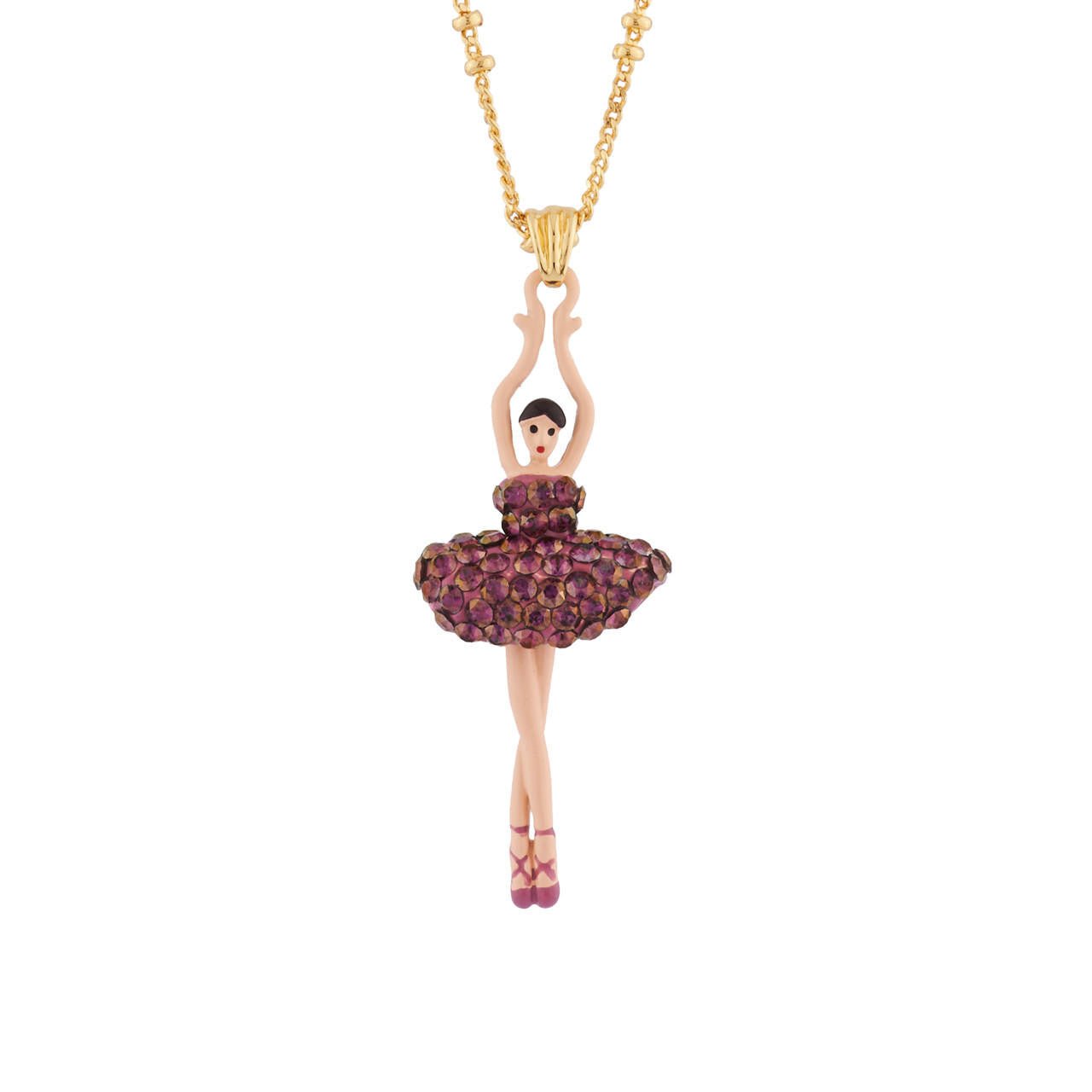 Pas de Deux Lux Rhinestones Lilac Necklace | AIDDL3591 - Les Nereides