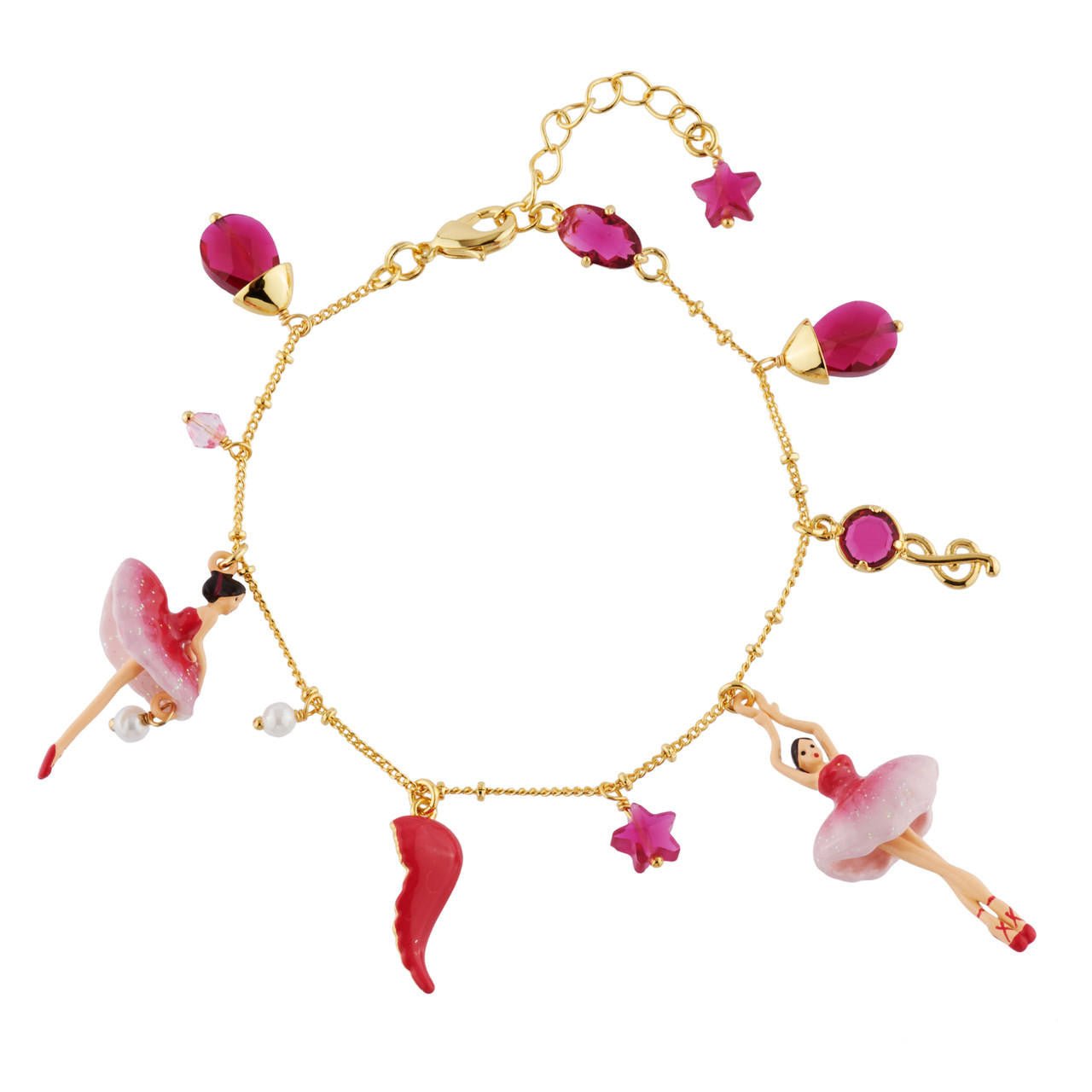 Pas de Deux Multi - Elements Gradient Grenadine Bracelet | AHDD2032 - Les Nereides