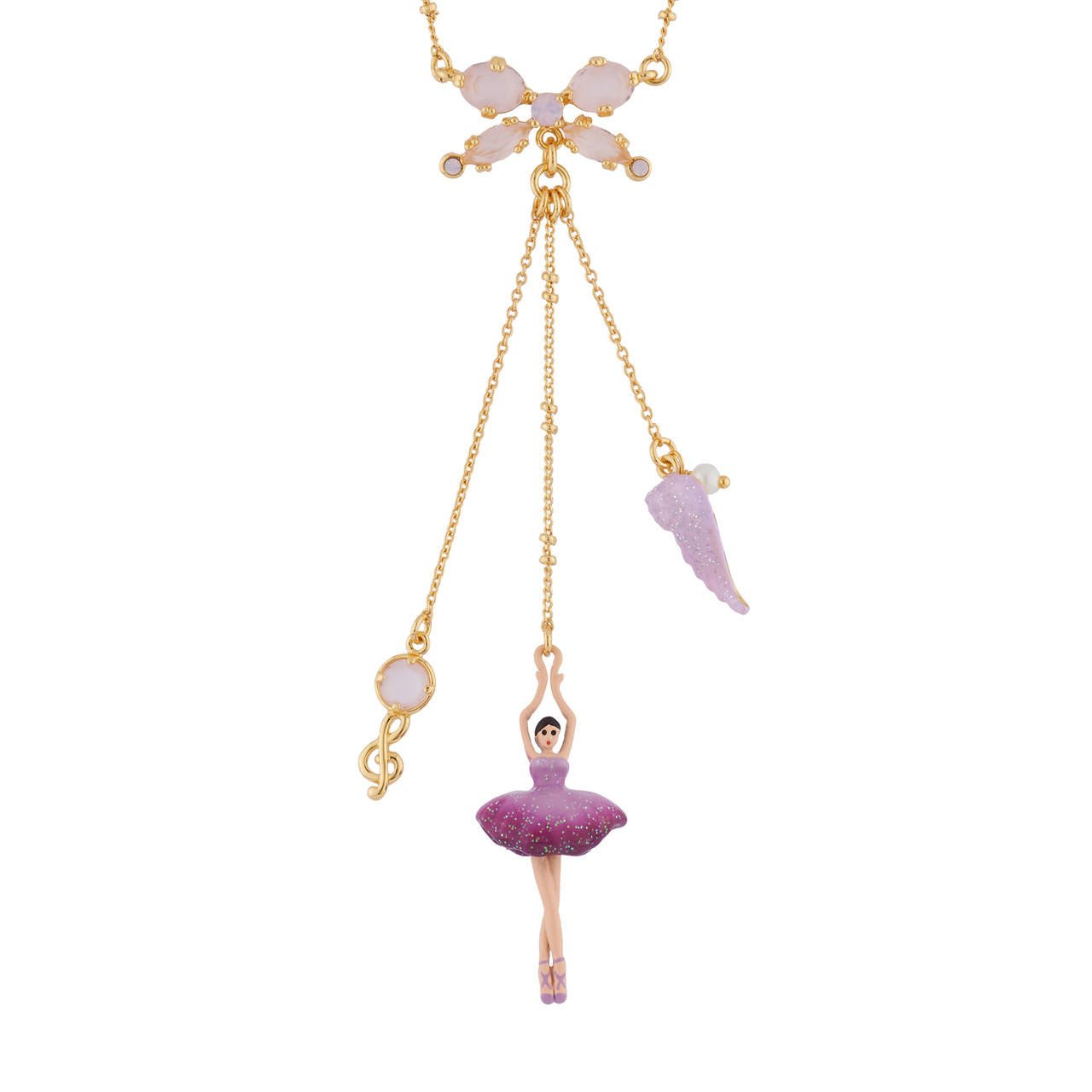 Pas de Deux Multi - Éléments Gradient Plum Necklace | AIDD3021 - Les Nereides