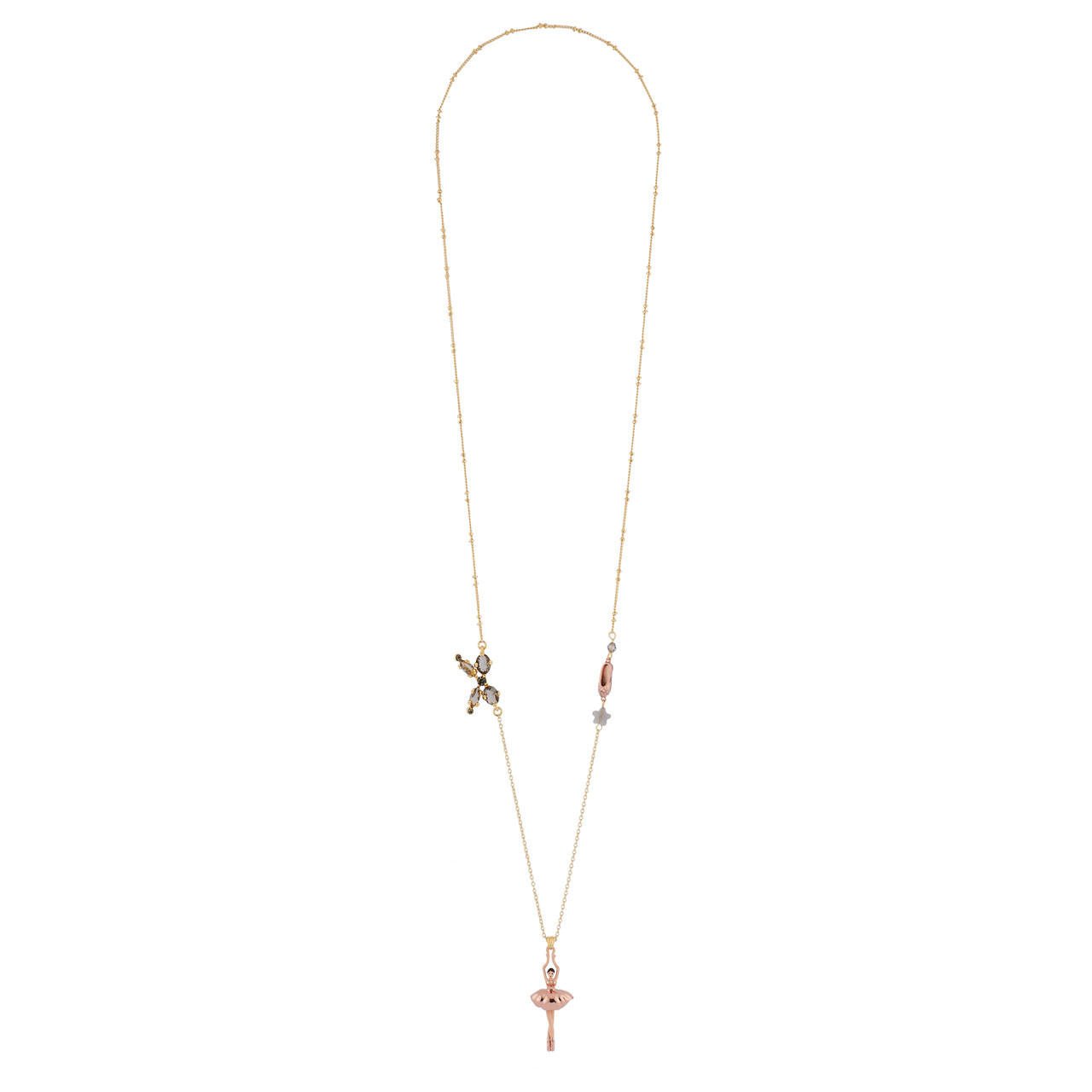 Pas de Deux Pink Gold Necklace | AIDD3162 - Les Nereides