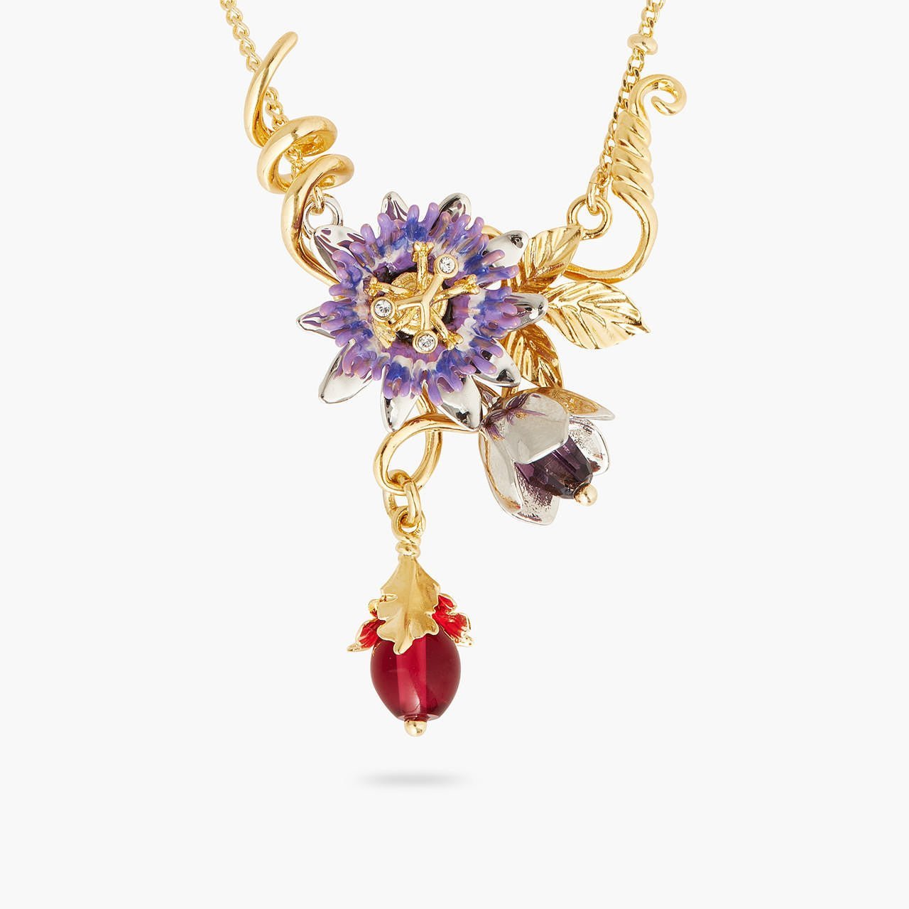 Passionflower Statement Necklace | AQPG3061 - Les Nereides