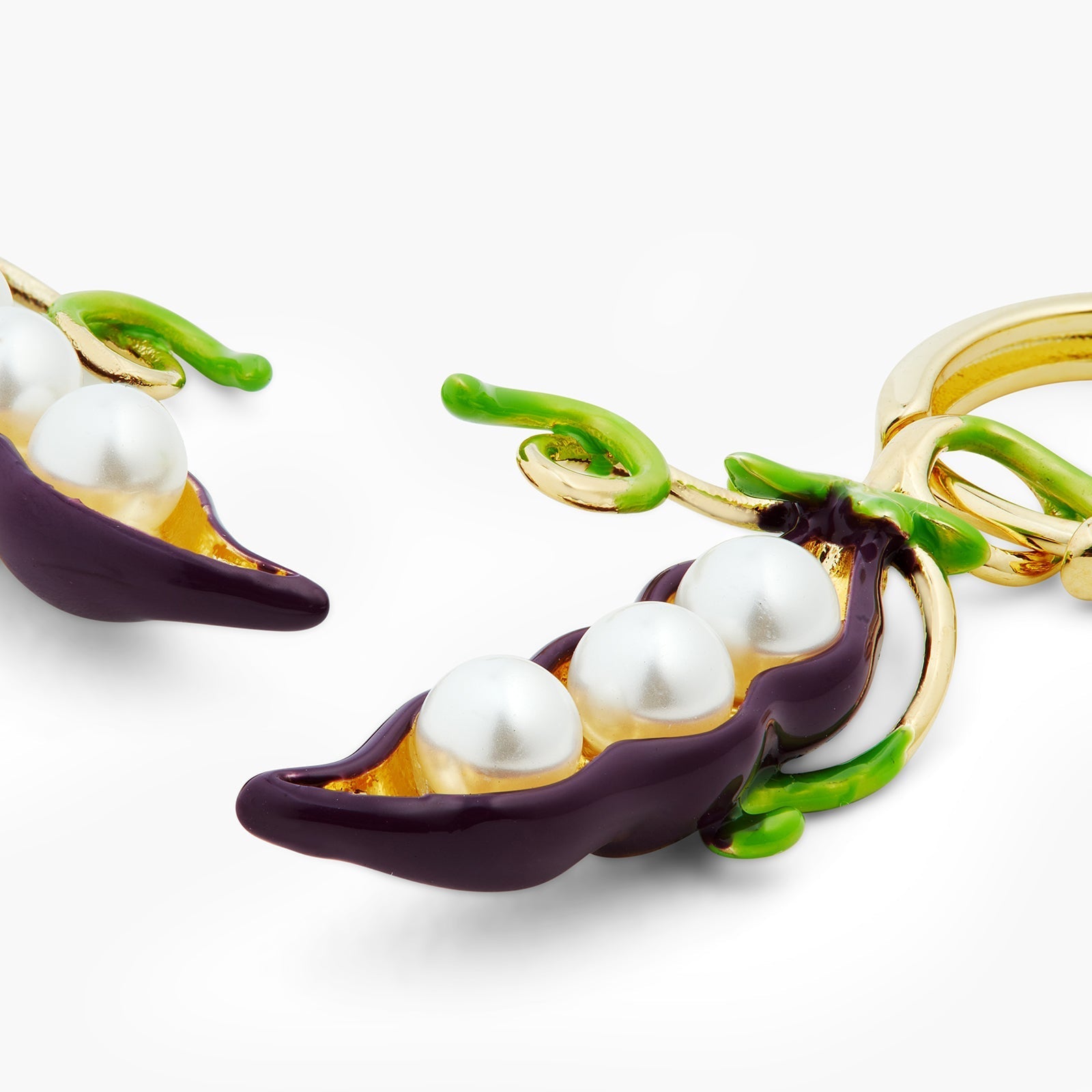 Peas And Mother - Of - Pearl Hoop Earrings | ASPO1051 - Les Nereides