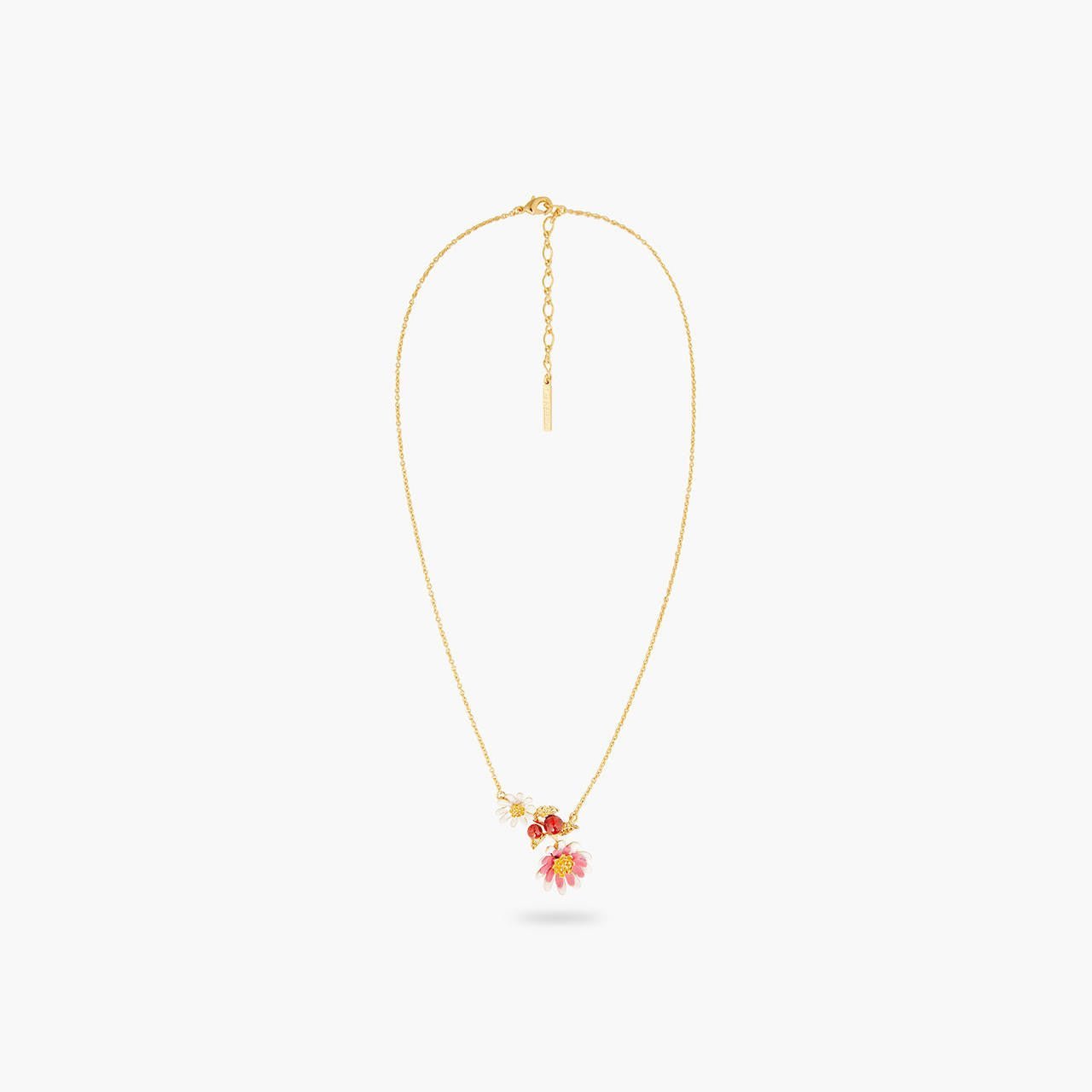 Pink and white anemone thin necklace | AQHC3021 - Les Nereides