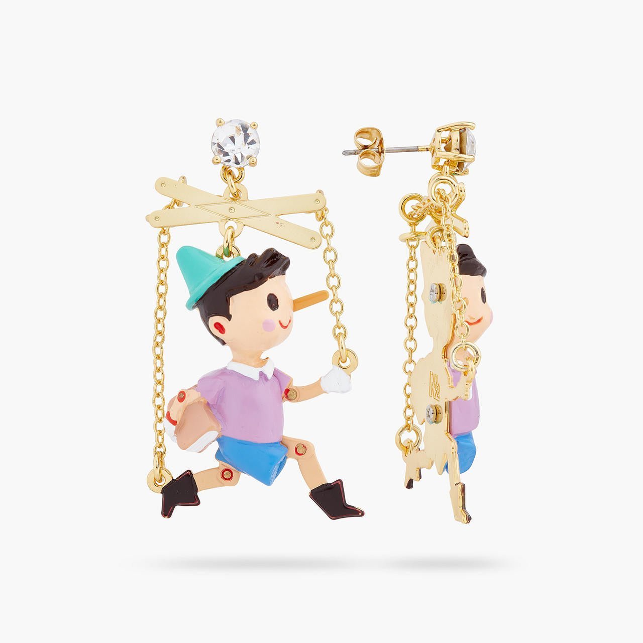 Pinocchio Puppet Earrings | ARPI1041 - Les Nereides