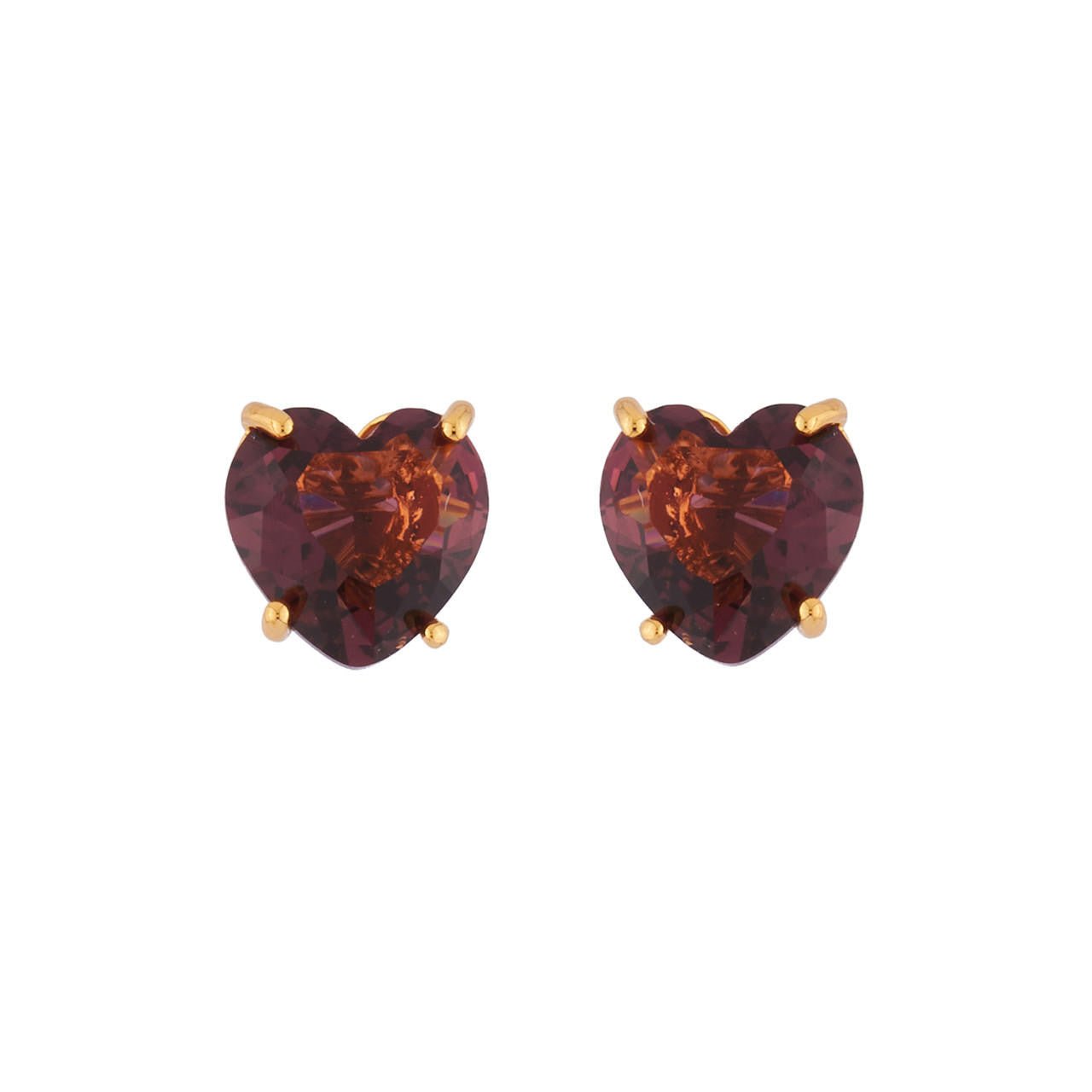Plum Hearthstone La Diamantine Dormeuses Earrings | AILD1451 - Les Nereides