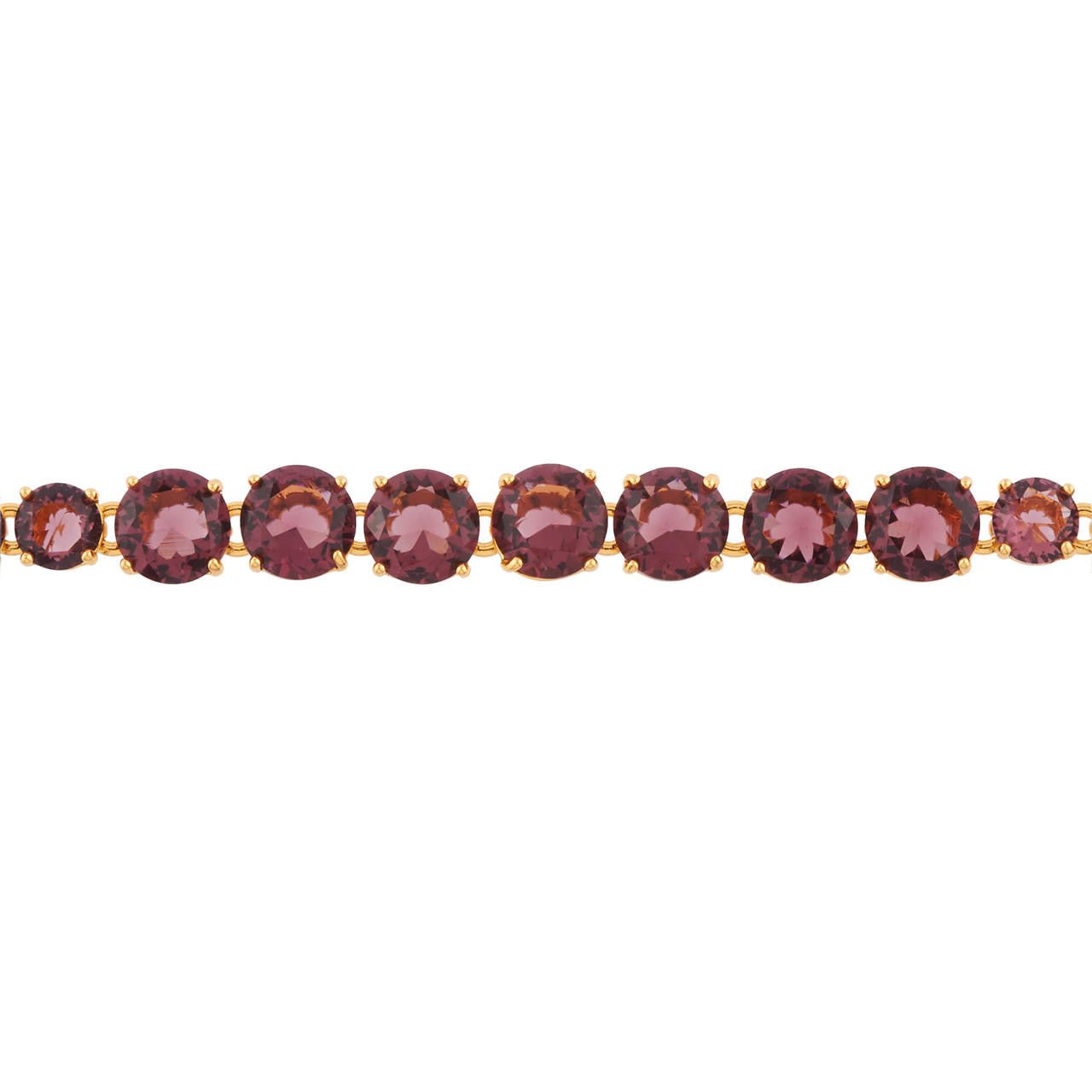 Plum One Row La Diamantine Luxurious Bracelet | AILD2521 - Les Nereides