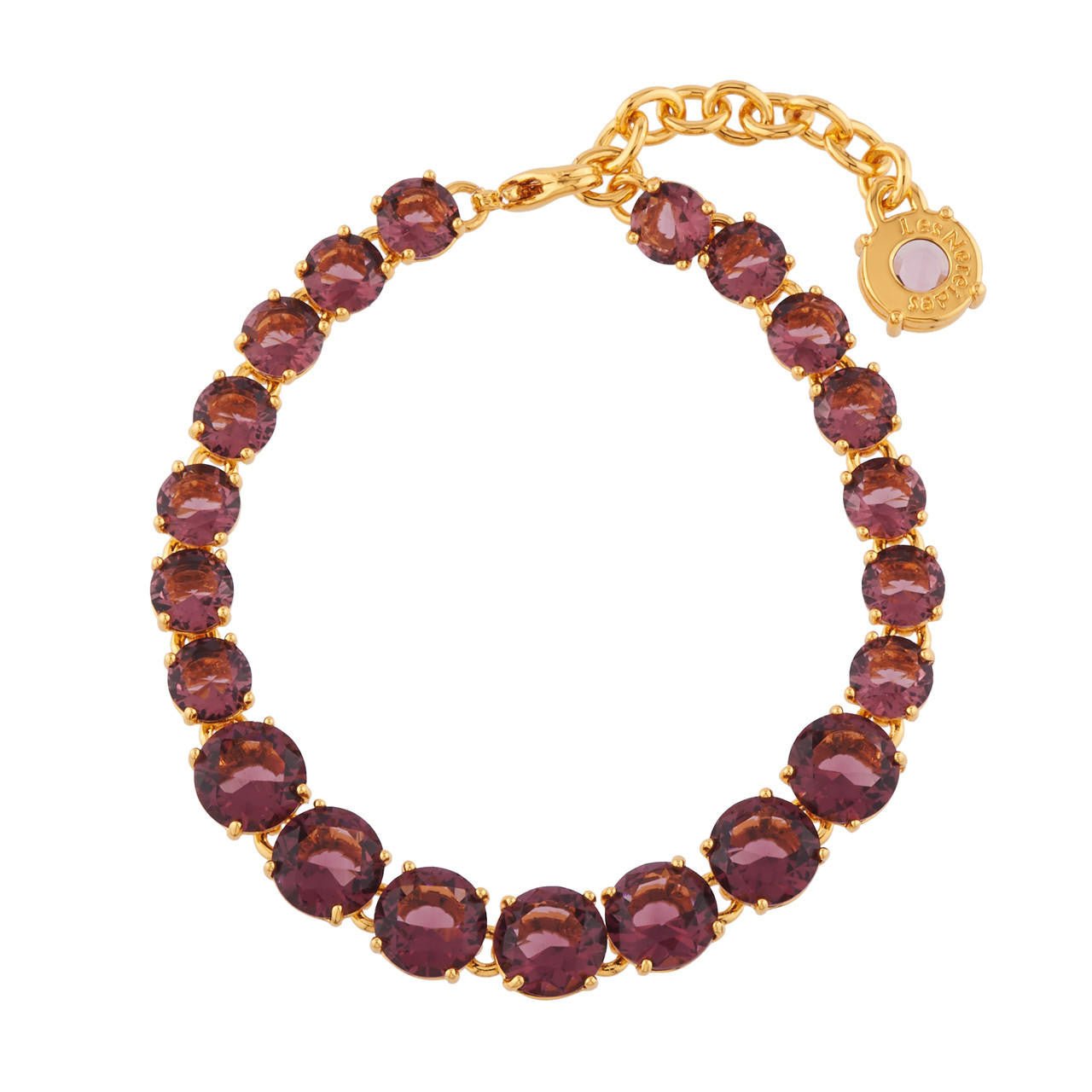 Plum One Row La Diamantine Luxurious Bracelet | AILD2521 - Les Nereides