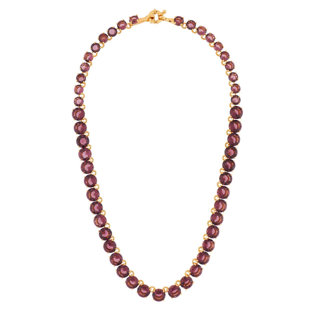Plum Round Stones La Diamantine Choker Necklace | AILD3321 - Les Nereides