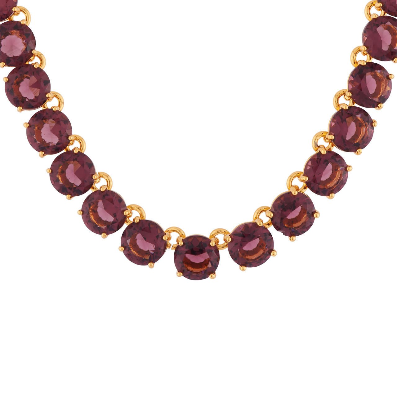 Plum Round Stones La Diamantine Choker Necklace | AILD3321 - Les Nereides
