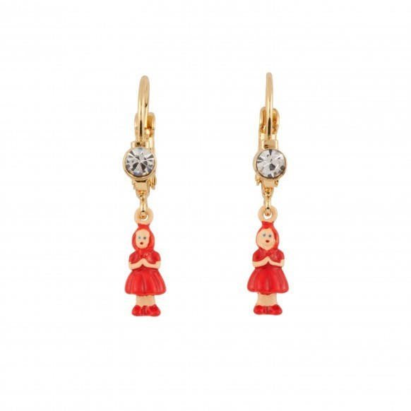Promenons Nous Little Red Riding Hood W/Crystal Earrings | AECR113D/1 - Les Nereides