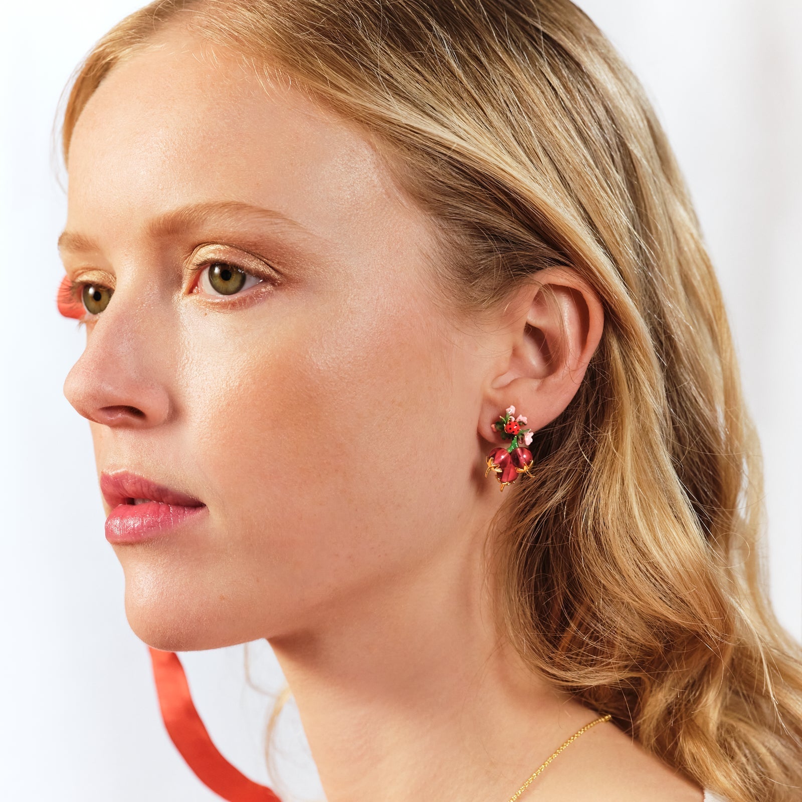 Radish And Ladybird Earrings | ASPO1071 - Les Nereides