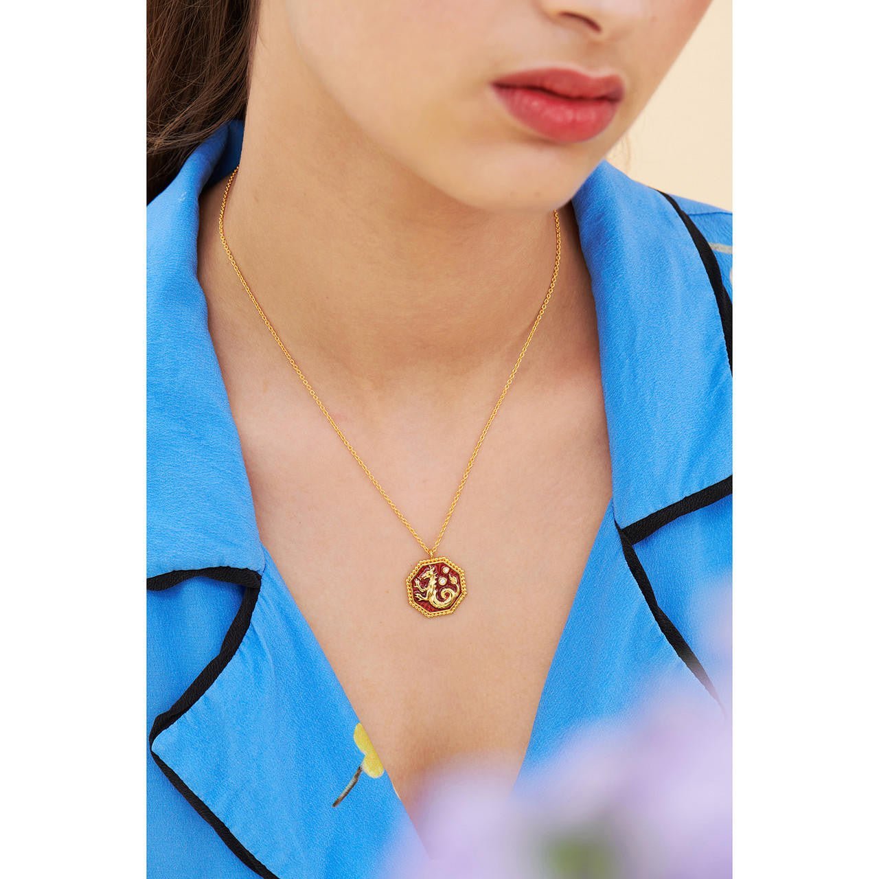 Rat Zodiac Sign Pendant Necklace | ANZA3011 - Les Nereides