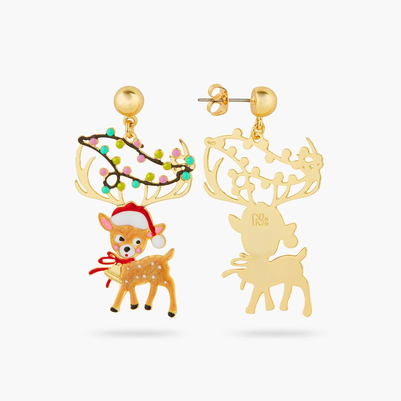 Reindeer and fairy lights earrings | AQSP1161 - Les Nereides