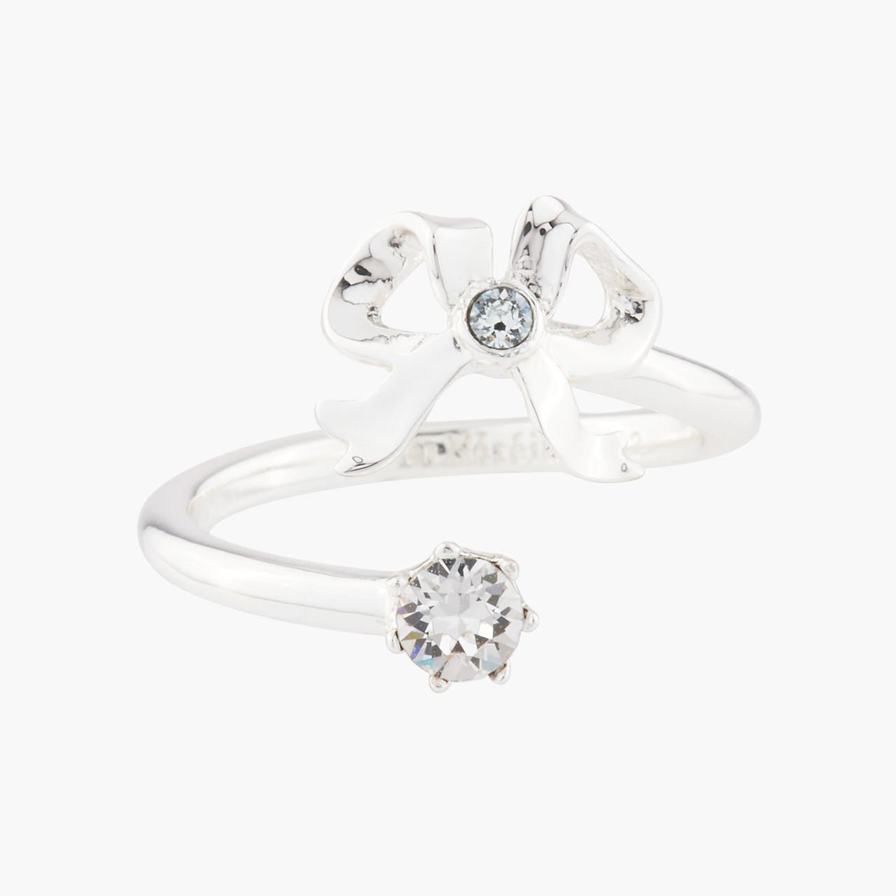 Ribbon And Transparent Crystal Adjustable Rings | Akjv6022 - Les Nereides