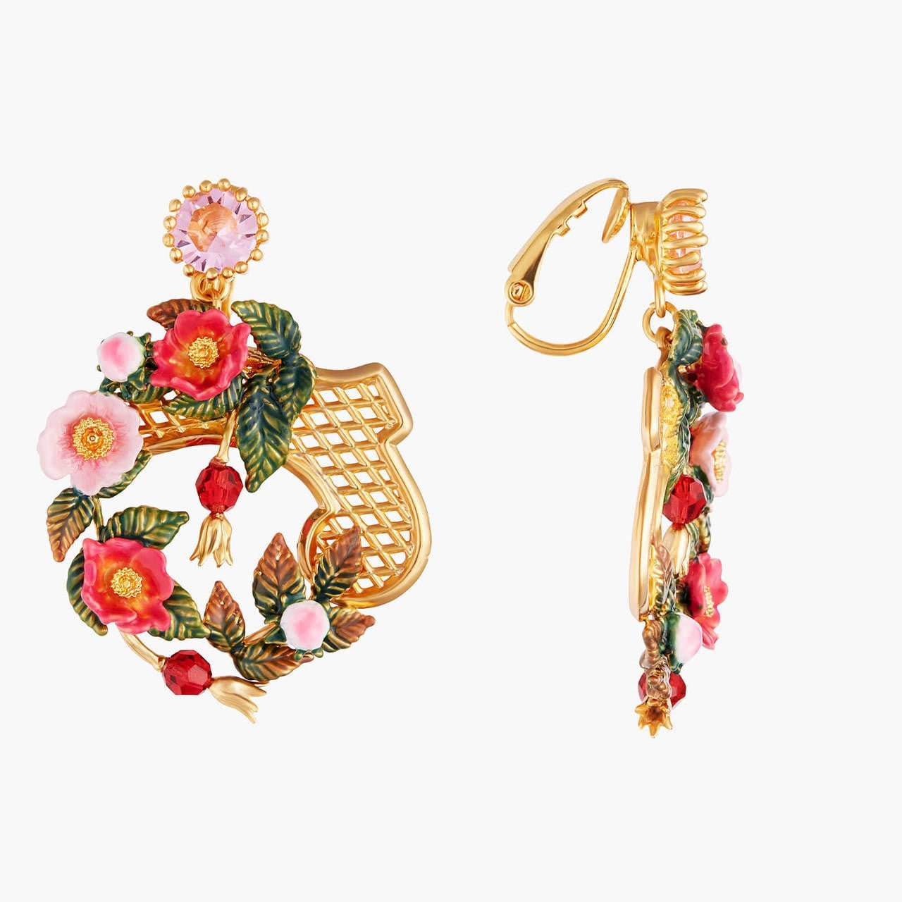 Rose Bush On Trellis Earrings | AMAR1021 - Les Nereides