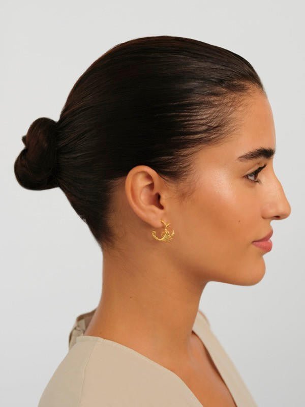 Scorpio Astrological Sign Hoop Earrings | APPV1081 - Les Nereides