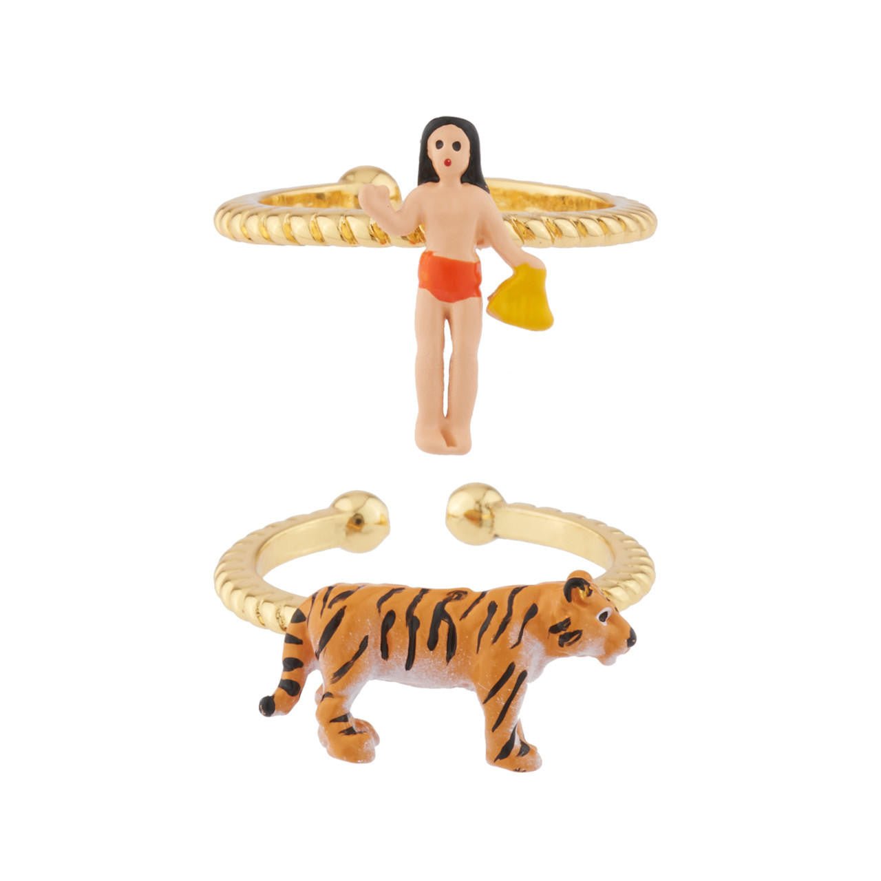 Set Of 2 Adjustable S Jingle Jungle Rings | AJMJ601 - Les Nereides