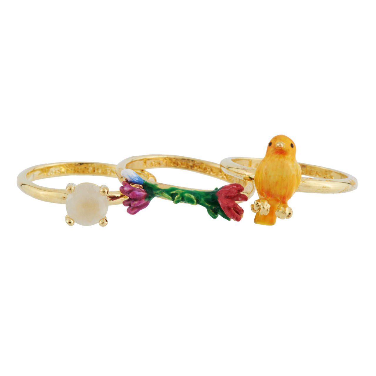 Set Of 3 Charmants Canaris Rings | AHCA603/11 - Les Nereides