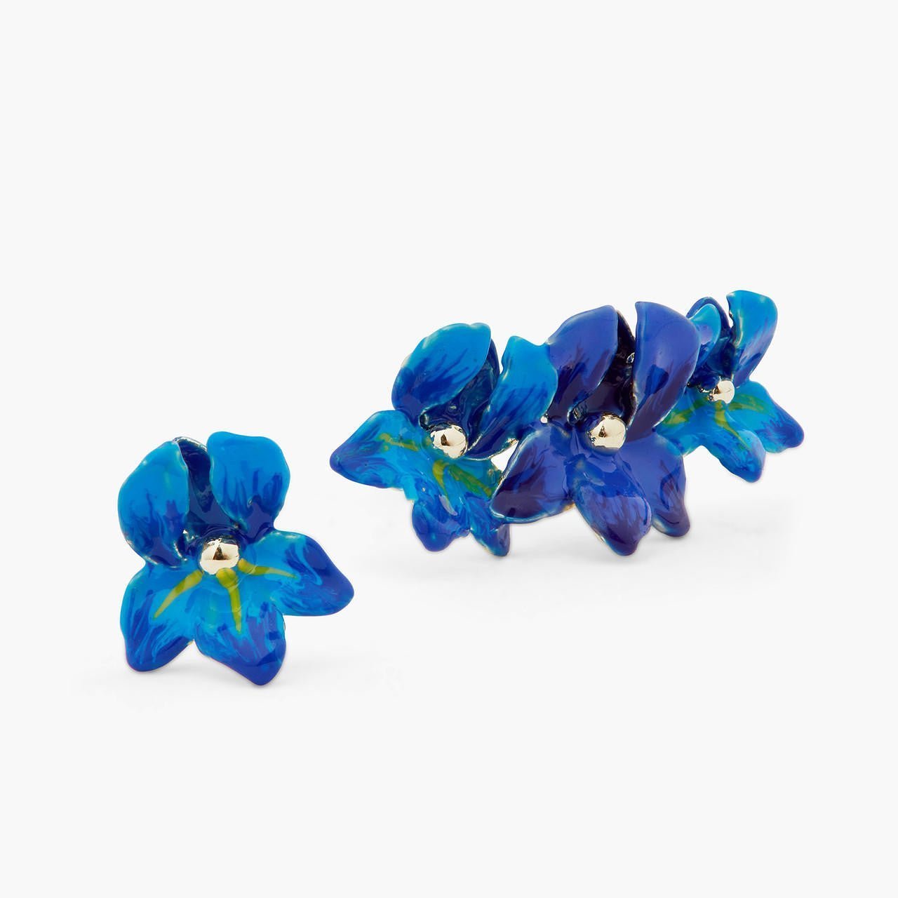 Siberian Iris Asymmetrical Earrings | ARIV1071 - Les Nereides