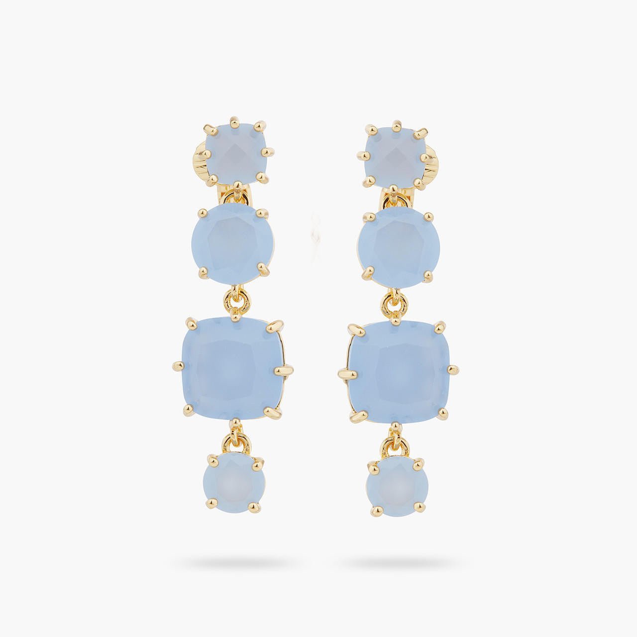 Sky Blue Diamantine 4 Stone Earrings | ARLD1201 - Les Nereides