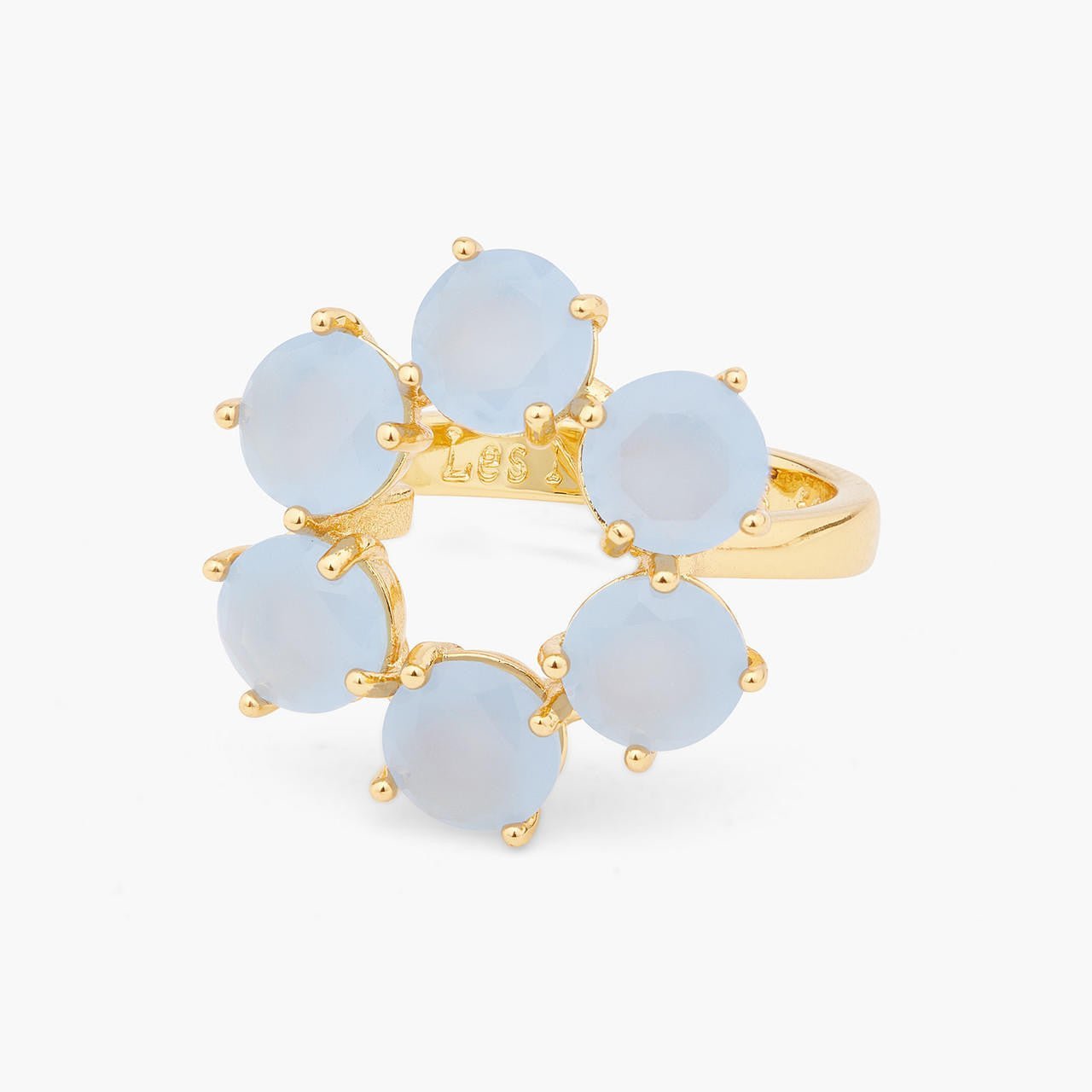 Sky Blue Diamantine 6 Stone Fine Ring | ARLD6191 - Les Nereides