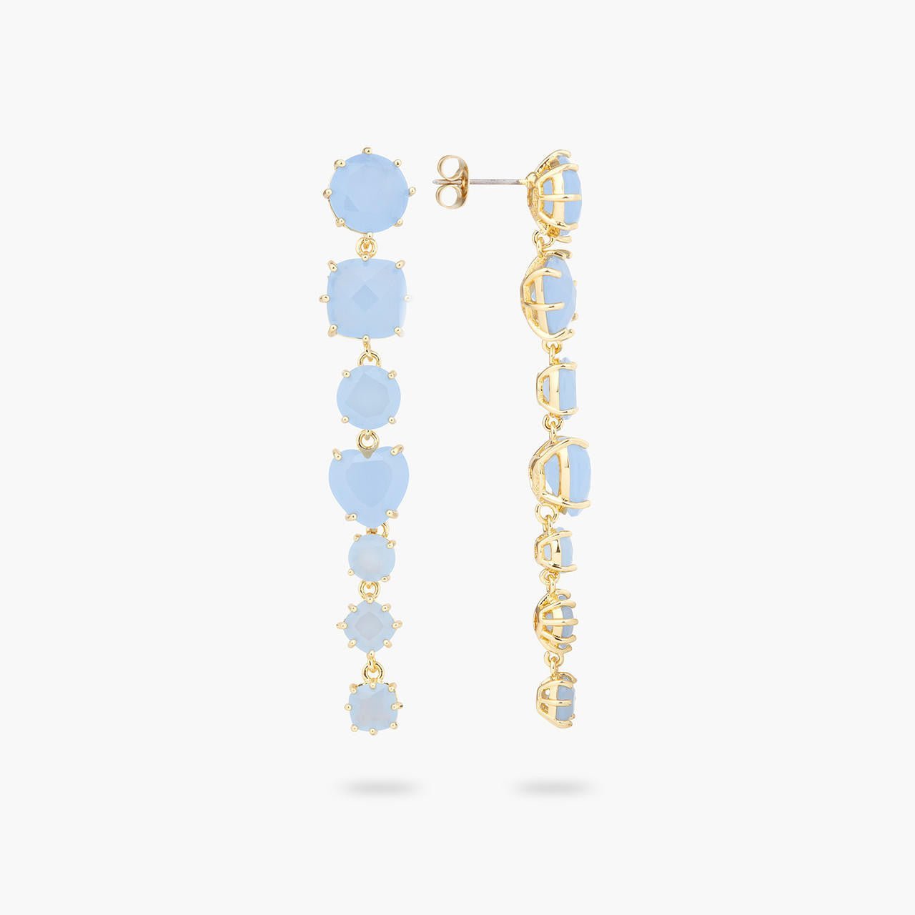 Sky Blue Diamantine 7 Stone Earrings | ARLD1211 - Les Nereides