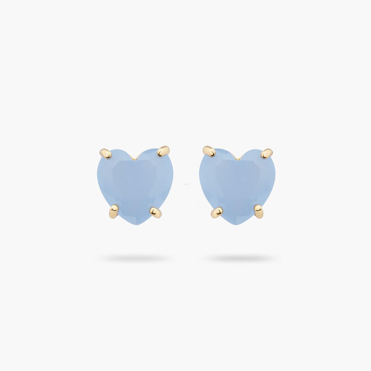 Sky Blue Diamantine Heart Stone Earrings | ARLD1451 - Les Nereides