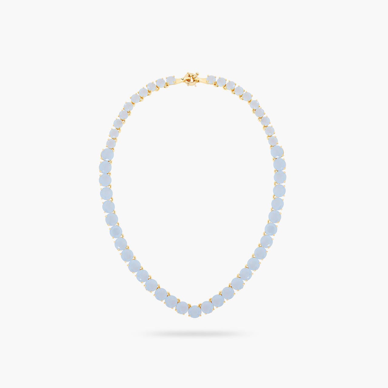 Sky Blue Diamantine Round Stone Choker Necklace | ARLD3321 - Les Nereides