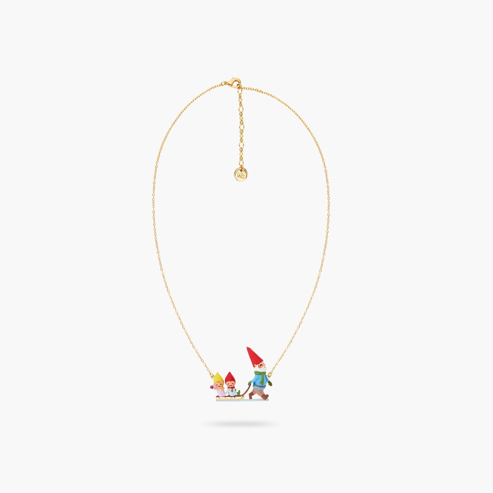 Sledging Garden Gnomes Statement Necklace | ASCP3091 - Les Nereides