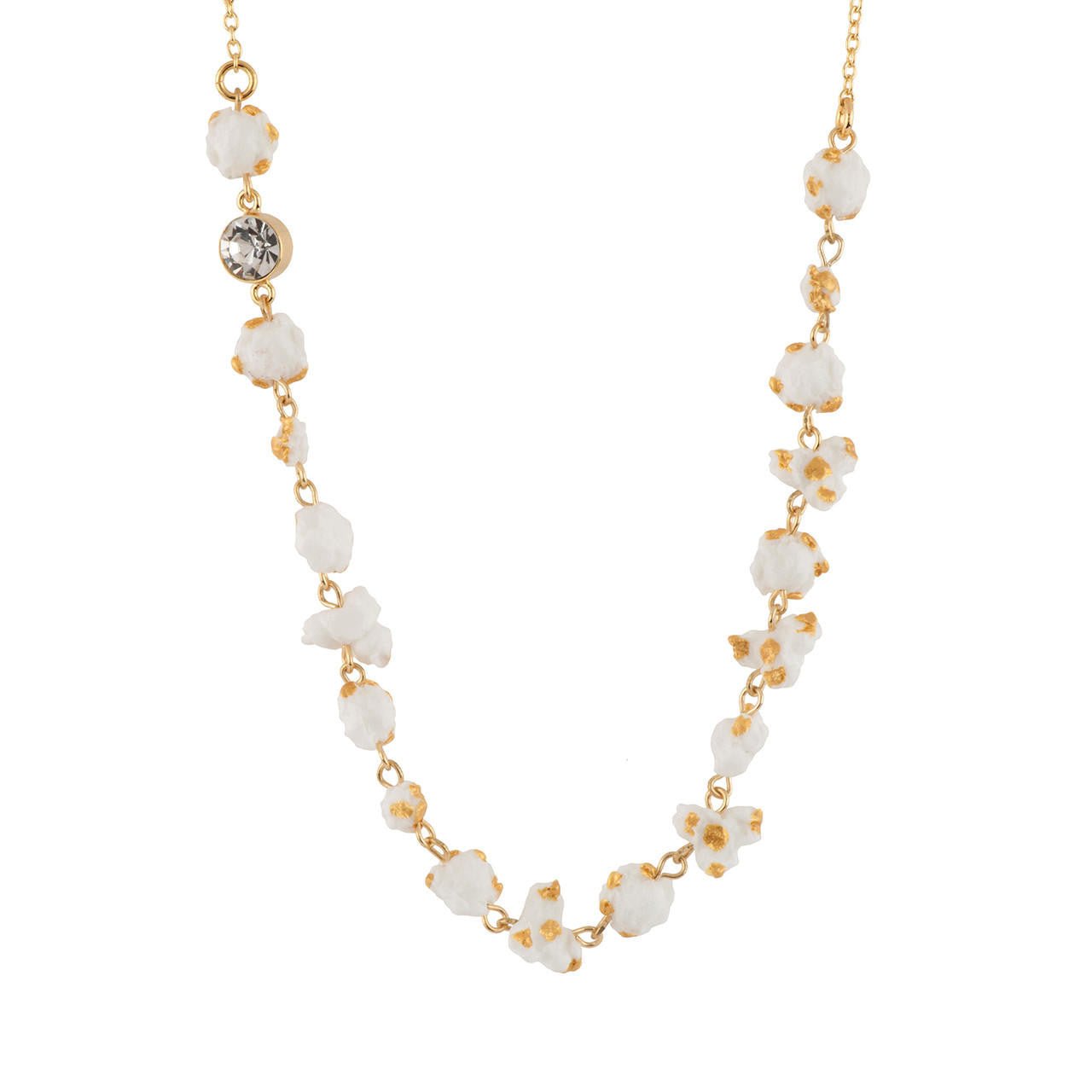 So Sweet Golden Popcorn & Crystal Necklace | AESS3071 - Les Nereides