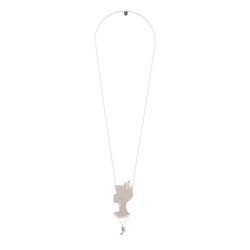 Soulier de Verre Silver+Pink Cinderella'S Profile Necklace | ADCD3101 - Les Nereides