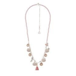 Soulier de Verre Silver+Pink Pumpkin & Clock W/Multi Éléments Necklace | ADCD3211 - Les Nereides