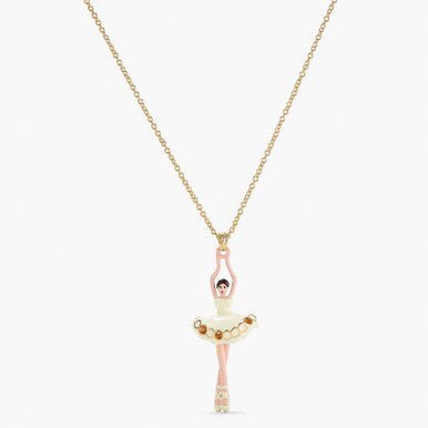 Sparkling Rhinestones Ballerina Pendant Necklace | APDD3591 - Les Nereides