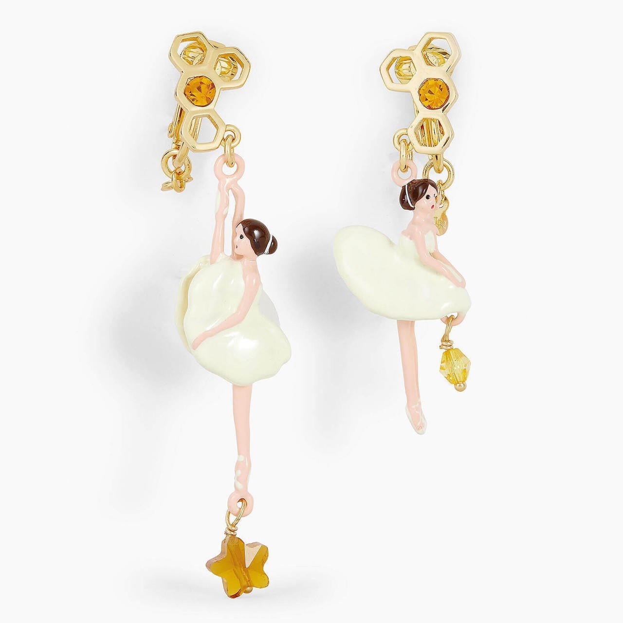 Sparkling Rhinestones Beehive Ballerina Earrings | APDD1081 - Les Nereides