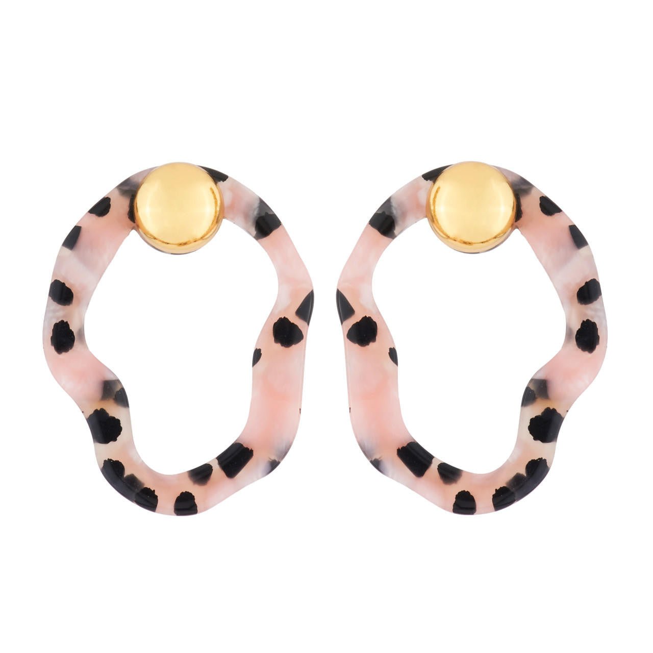 Splash Pink & Black Earrings | AJSP1032 - Les Nereides