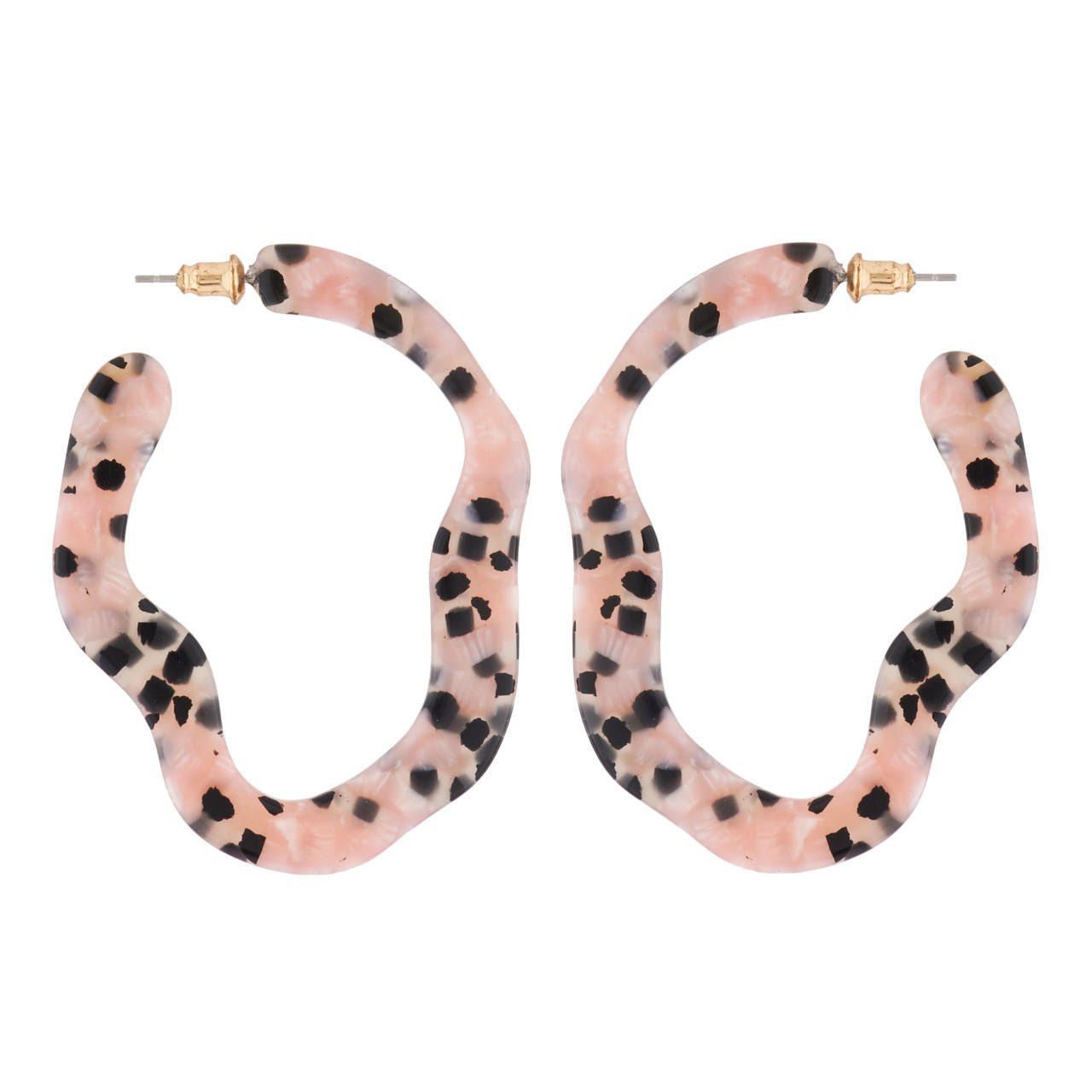 Splash Pink & Black Earrings | AJSP1062 - Les Nereides