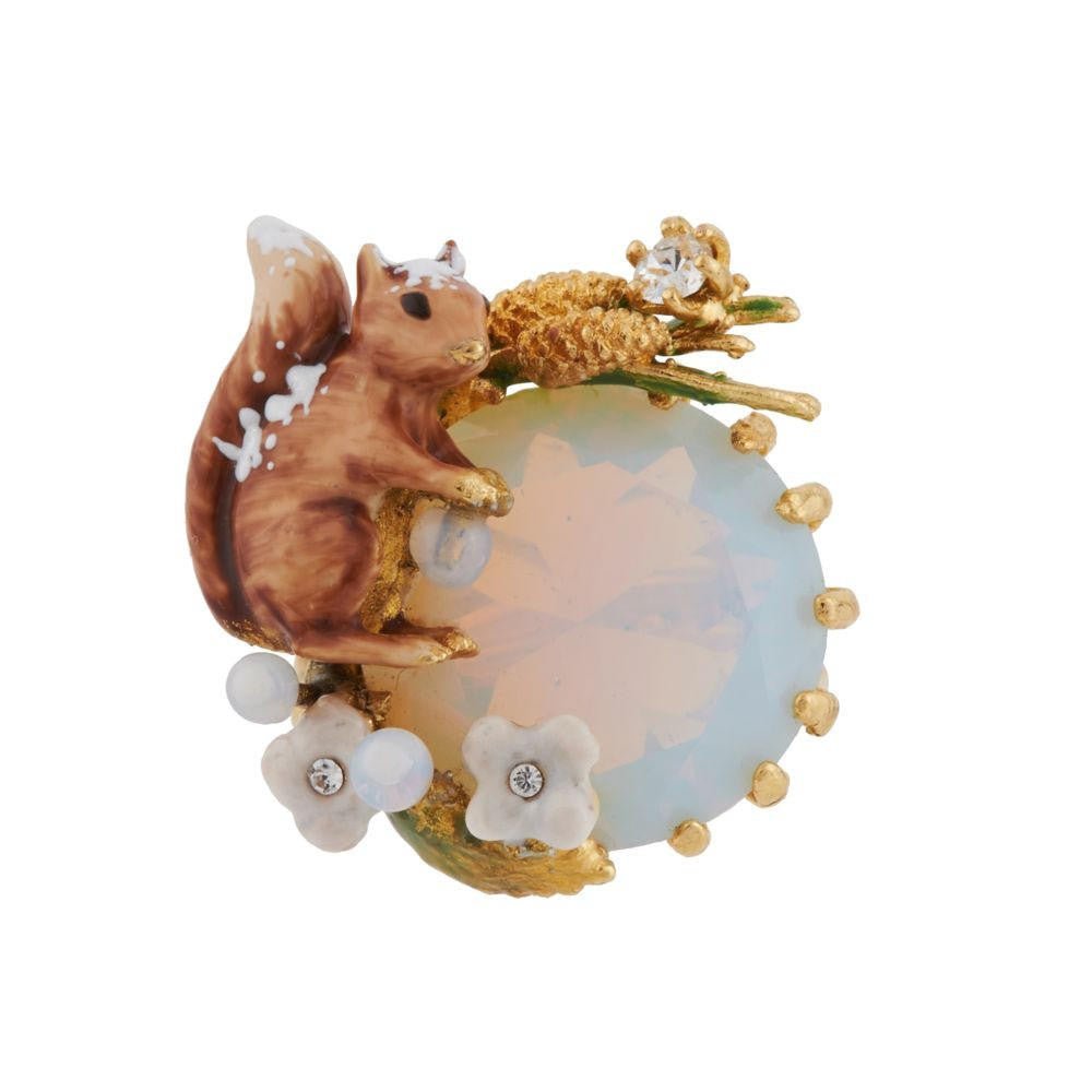 Squirrel In Winter Forest With White Stone 50 Rings | AGSF605/21 - Les Nereides