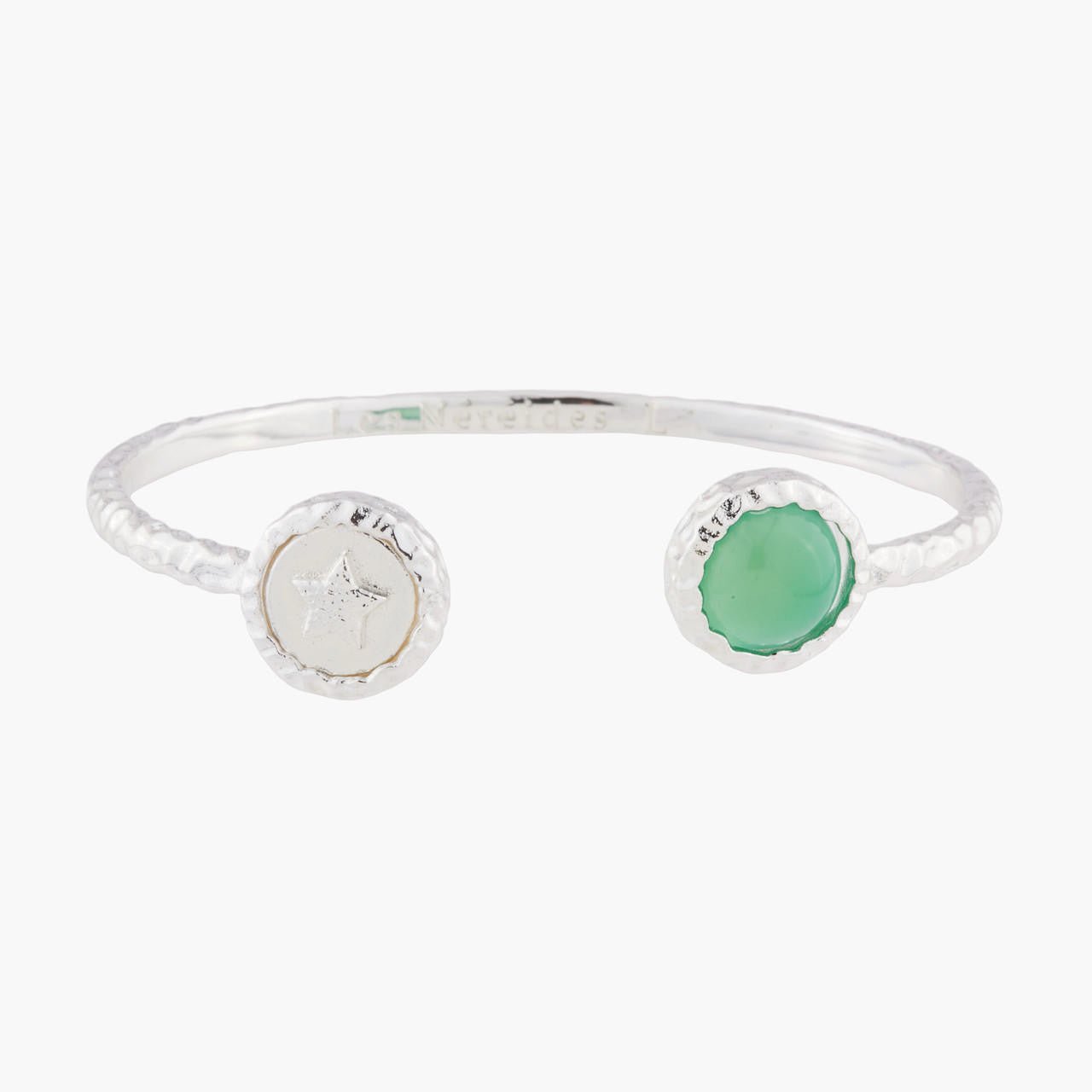 Star And Green Agate Bangle Bracelet | Akbc203/21 - Les Nereides