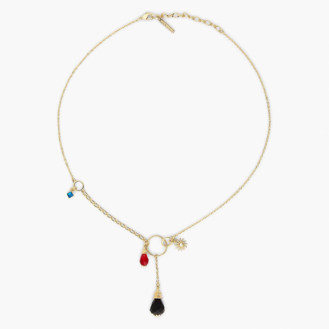 Sun, Black And Red Bead Necklace | APJS3061 - Les Nereides