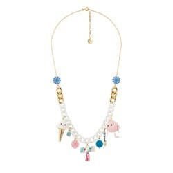 Theé Candy Store Multi - Éléments W/White Link Chain Necklace | ADCS3161 - Les Nereides