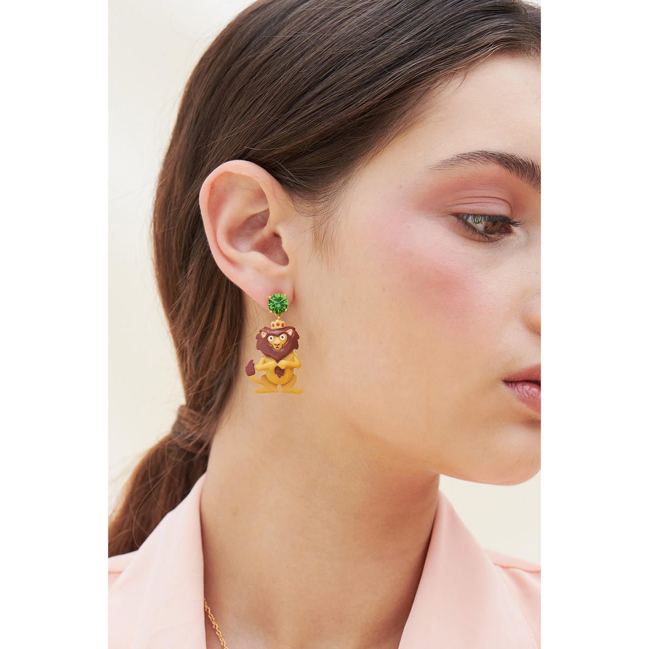 Theé Toto & Dorothy Cowardly Lion Earrings | ANOZ102C/1 - Les Nereides