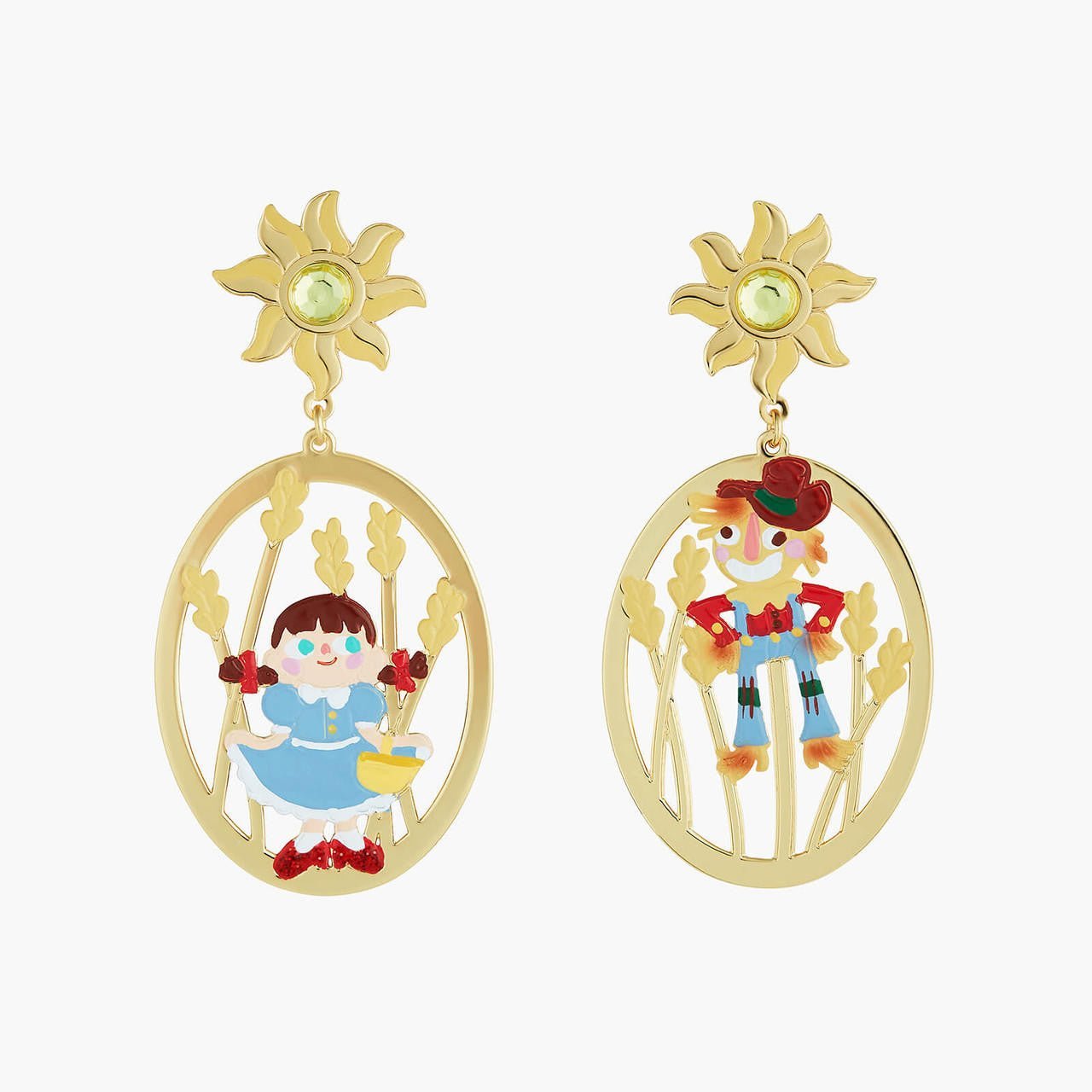 Theé Toto & Dorothy Dorothy And Theé Scarecrow Asymmetrical Earrings | ANOZ106C/1 - Les Nereides